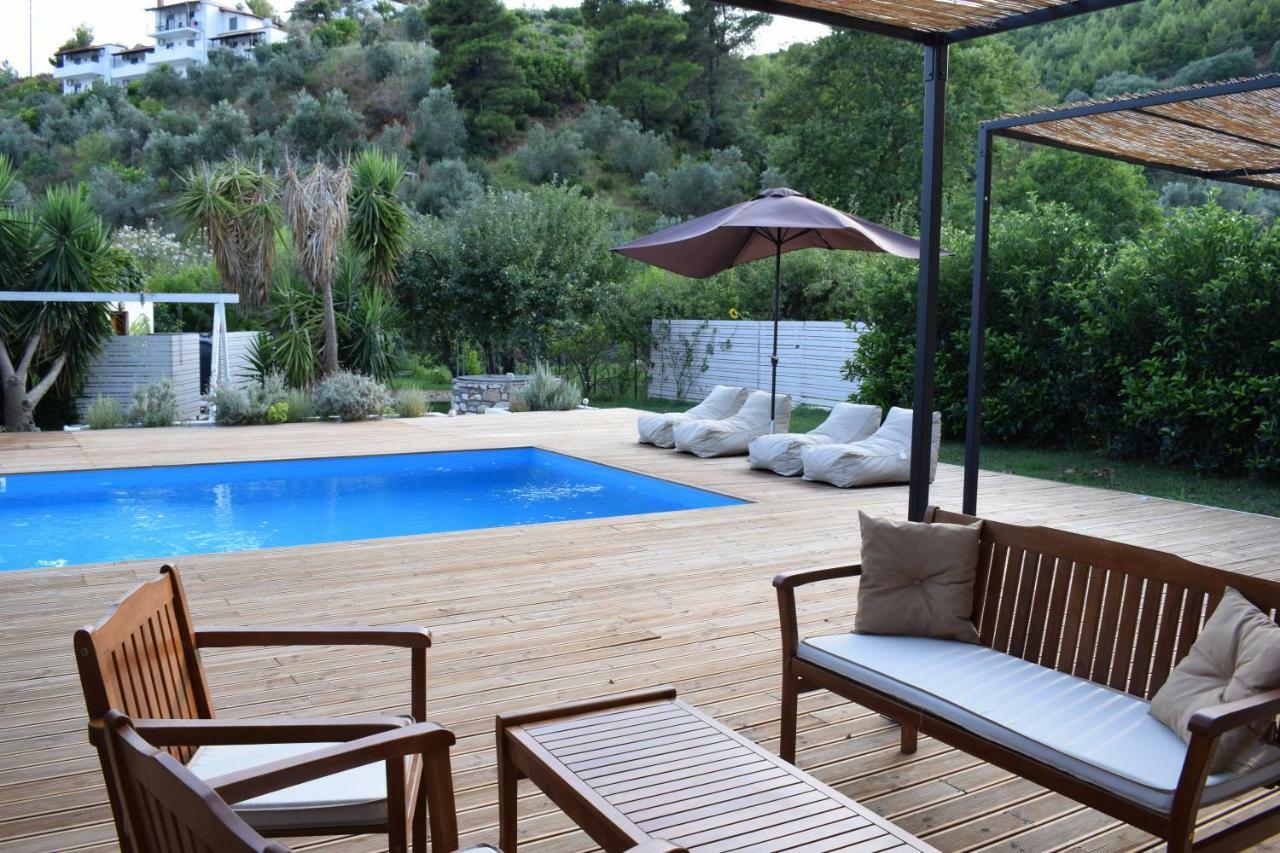 Serenity Luxury Villa, Skiathos Ayía Paraskeví Exterior foto